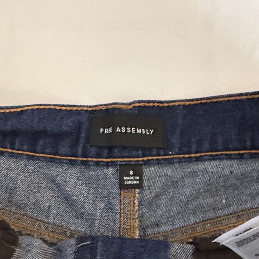 Free Assembly Dark Blue Denim  Barrel Jeans